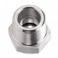 Uxcell Oil Liquid Level Gauge Sight Glass 3 8 Npt Male Threaded 304 Stainless Steel Air Compressor Fittings Silver Tone