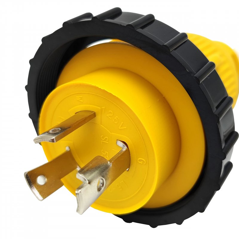 Rv Pigtail Shore Power Adapter Cord L5-30p Male To 5-15r Female 30a 15a Dogbone Twist Lock Cable Yellow 6 Ft Model 691975