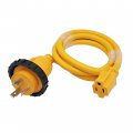 Parkworld 691975c Rv Pigtail Shore Power 30a Male L5-30p To 5-15r Female 15a Dogbone Adapter Cord Twist Lock 6ft 