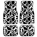Forchrinse Cow Floor Mats Cars Trucks Suvs Van Rubber Carper With Non-slip Rubber Backing Universal Car Accessories Set For 