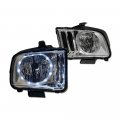 Tlaps 7422446973947 For 2005-2009 Ford Mustang Chrome Housing Headlights With Led Halo 