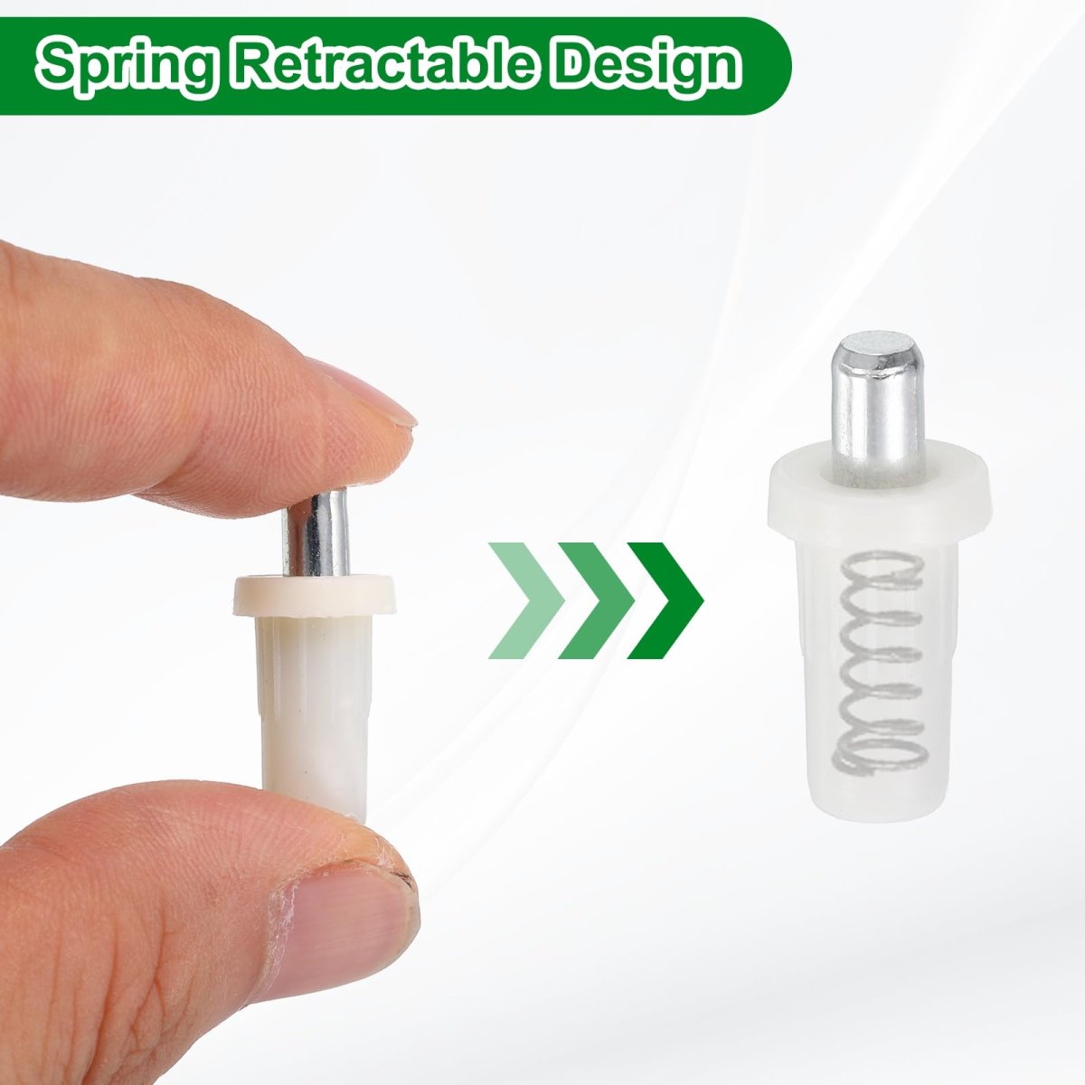 60pcs Shutter Repair Pins 0 98 X0 45 Metal Spring-loaded Replacement Plantation Fasteners For Blind Windows Cabinet Movable