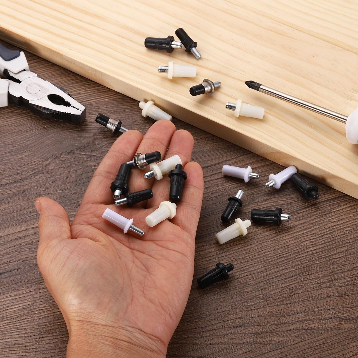 60pcs Shutter Repair Pins 0 98 X0 45 Metal Spring-loaded Replacement Plantation Fasteners For Blind Windows Cabinet Movable