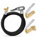 Hiyitks 20 Inch Tire Hose With Inflator Adapter Locking Air Chuck Portable Valve Clamp And Brass Connectors For Car Motorcycle 