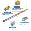 Uxcell Spiral Flute Thread Taps 2-56 Unc 2b Screw Threading Tap Titanium Coated 6542 High Speed Steel Machine Tapping Tools For