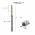 Uxcell Spiral Flute Thread Taps 2-56 Unc 2b Screw Threading Tap Titanium Coated 6542 High Speed Steel Machine Tapping Tools For