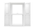 Polaris Homeside Raised Panel Vinyl Shutters 1 Pair 14-1 2in X 43in 930 White 