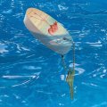 Flamingo On Beach Starfish Retro Floating Keychain Oval Foam Fishing Boat Buoy Key Float For Water Sports 3 2 In X 1 4 0 8 