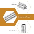 40pcs Set Screws M5x20mm 304 Stainless Steel Cone Point Hex Socket Grub For Machinery Home Repairs And Fixtures Silver