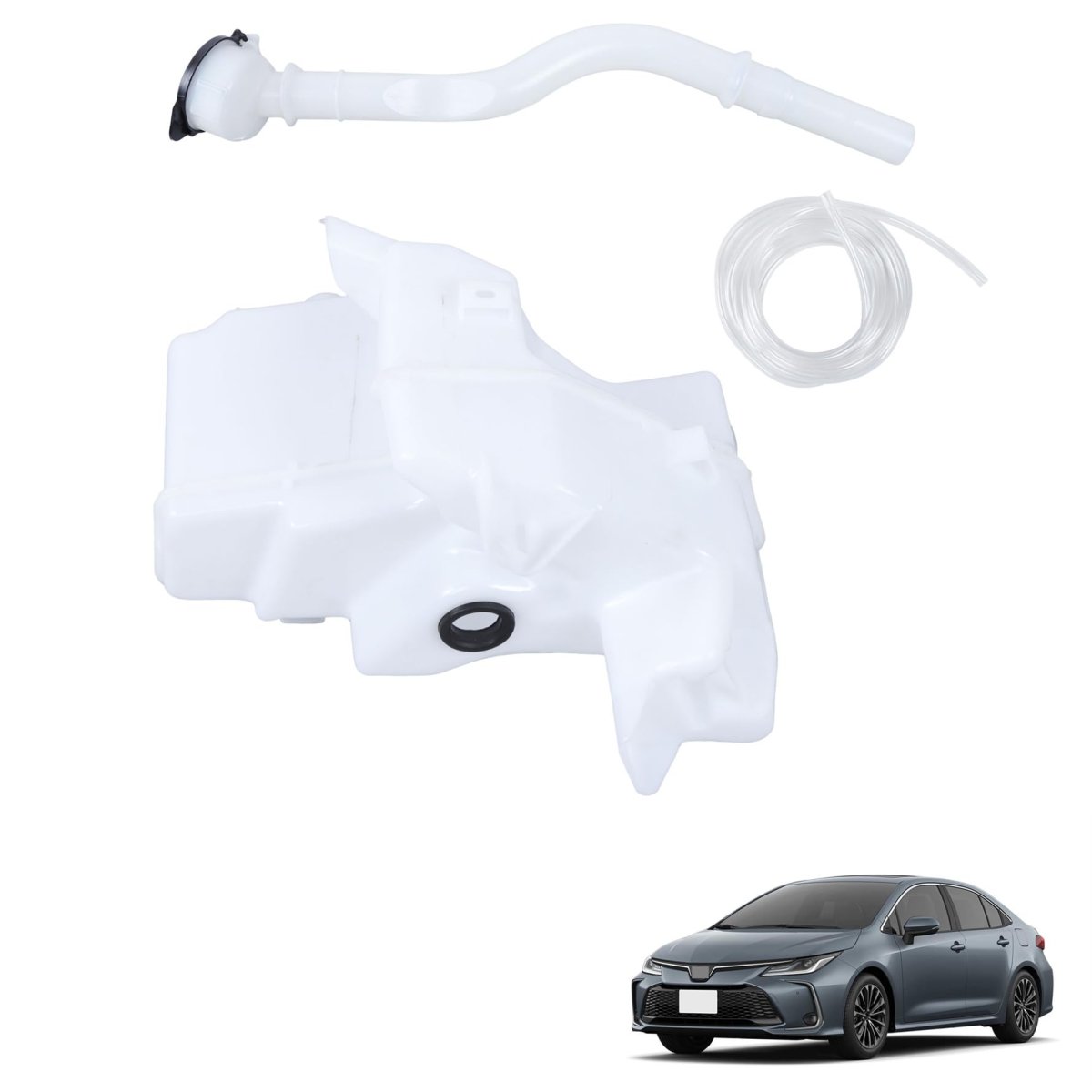 Windshield Washer Fluid Reservoir Tank With Pump Motor And Hoses For Corolla 2020 2024 Replacement 85315-02690