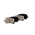 Rear Performance Grade Quiet Low Dust 4 Ceramic Brake Pads Dual Layer Rubber Shims 
