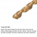 Uxcell 3 16-24 Unc Straight Flute Thread Tap And 7mm Twist Drill Bit Set Titanium Plated 6542 High Speed Steel Drilling Machine