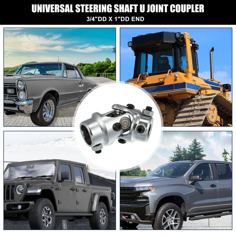 Universal Single Steering Shaft U Joint 3 4 Dd X 1 Maximum Working Angle 35 Degree For Automotive Part Automated Partking Lifts