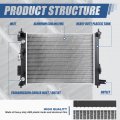 Dpi 13817 Factory Style 1-row Cooling Radiator Compatible With Accent Rio 2018-2021 Aluminum Core