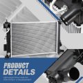 Dpi 13817 Factory Style 1-row Cooling Radiator For Accent Rio 2018-2021 Aluminum Core