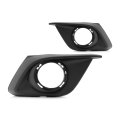 Fog Light Bezel Pair For Mazda 3 2014 2015 2016 Front Driver And Passenger Side Matte Black With Chrome Ring Ma1038128 