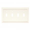 Brainerd 64536 Wood Architectural Quad Toggle Switch Wall Plate Cover