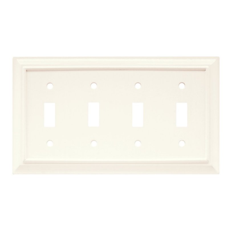 Brainerd 64536 Wood Architectural Quad Toggle Switch Wall Plate Cover