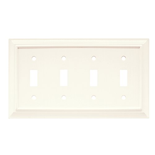Brainerd 64536 Wood Architectural Quad Toggle Switch Wall Plate Cover