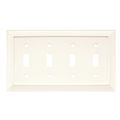 Brainerd 64536 Wood Architectural Quad Toggle Switch Wall Plate Cover 