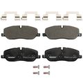 Fdb1615 Low Steel Disc Brake Pad Set Of 4 For Suv Alloy Friction Material With Thermal Under Layer And Noise Reduction Shims 