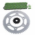 Fits Honda Crf250x 250 X Green Chain And Sprocket 14 52 114l
