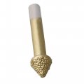 Yibuy 60 Angle Single Layer Diamond Cnc Router Carving Bit Granite Stone Engraving 6mm Shank Dia Gold