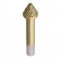 Yibuy 60 Angle Single Layer Diamond Cnc Router Carving Bit Granite Stone Engraving 6mm Shank Dia Gold
