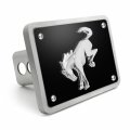 Ipick Image For Ford New Bronco 3d Chrome Logo On Black Billet Aluminum 2 Inch Tow Hitch Cover 