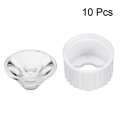 Uxcell 10 Pcs 20mm Led Lens 60 Degree With White Holder For 1w 3w High Power Light