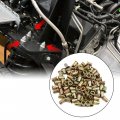 Uxcell 100 Pcs 1 4-20 Car Bronze Tone Zinc Coated Steel Thread Rivet Nut Insert Nutserts