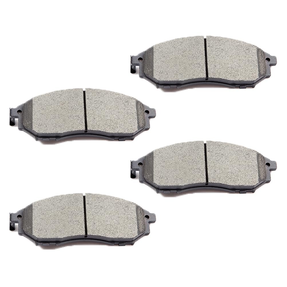 Front D888 Ceramic 4pcs W Hardware Disc Brake Pad Set