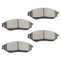 Front D888 Ceramic 4pcs W Hardware Disc Brake Pad Set 