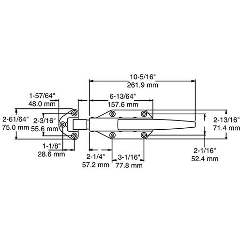 Kason Complete Latch Kit 58 Flush