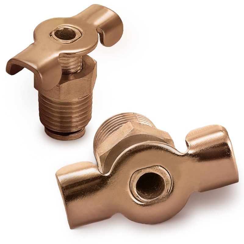 1 4 In Air Compressor Drain Valve High Flow Brass Tank Portable Water Line Adapter And Petcock For Gas Steam Npt Threads