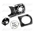 Fm-bh004 Driver Side Headlight Housing For 1965 1966 Ford Mustang Black With Hardware Kit 