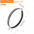 Uxcell 2pcs Split Ring Hanger Pipe Strap Fit For 9-13 16 250mm Rubber Cushion Support Bracket Clamps Tube