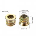 Uxcell 1 4 -20x10mm Threaded Insert Nuts Hex Socket Drive For Wood Furniture 60pcs