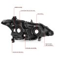 Auto Dynasty Factory Style Halogen Projector Headlights Bundle With Tool Kit Compatible Nissan Altima Sedan 13-15 Driver And