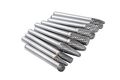 Yufu-10 Pcs Double Cut Solid Carbide Rotary Burr Set 1 4 Inch Shank For Die Grinder Drill Metal Carving
