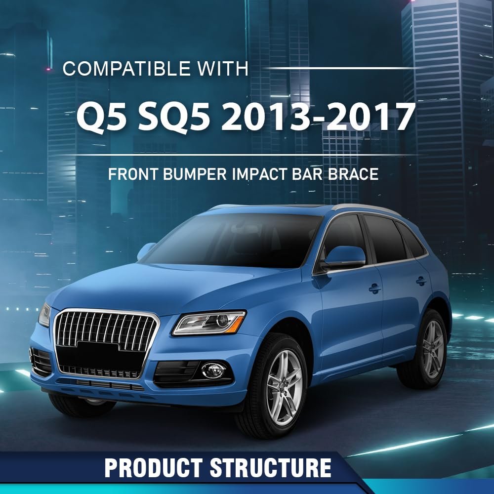 Front Bumper Impact Bar Brace For Audi Q5 2013 2014 2015 2016 2017 Plastic Retainer Grill Support 8r0807333a Pa