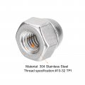 Uxcell 10-32 Acorn Cap Nuts 50pcs 304 Stainless Steel Hardware Hex Dome Head For Fasteners Silver