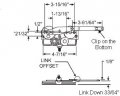 Casement Window Operator Left Hand Mechanism Only Dyad Link Offset Down Clip On Bottom