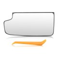 Driver Side Tow Mirror Glass Lower Convex 23444114 For Chevrolet Silverado 1500 2500 3500 And Gmc Sierra Heated Tempered 