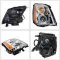 Headlight Assembly Hid Replacement For Dts 2008-2011 Housing Chrome Lamp Set Passenger Side Rh 1pc 20861481