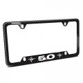 Ipick Image Made For Ford Mustang Gt 5 0 Dual Logo Black Real Carbon Fiber 50 States License Plate Frame