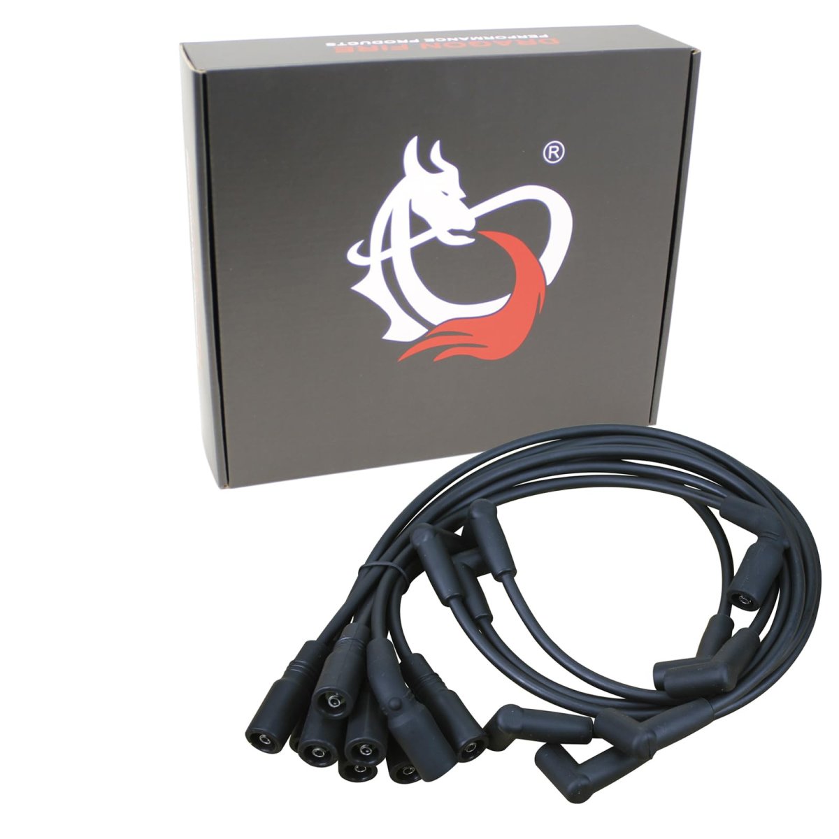 Dragon Fire Performance Ignition Spark Plug Wire Set For 1996 To 2002 Gm Gmc V8 5 7l 7mm Diameter Pwj104-oes