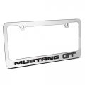 Ipick Image Made For Ford Mustang Gt 3d Embossed Letters On Mirror Chrome Metal License Plate Frame