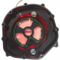 Hongk- Red Led Engine Clutch Cover See Through Compatible With Kawasaki Zx14r Zzr1400 2006-2013 Black Right Side B01c0sx3as