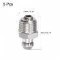 Uxcell 304 Stainless Steel Straight Grease Fitting 1 8-28inch Thread Hydraulic Accessories 5pcs
